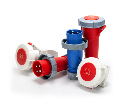 Prise industrielle étanche à courant élevé PHLTD, connecteur durable haute puissance, adaptée aux usines, aux équipements mécaniques et à l'alimentation électrique extérieure.