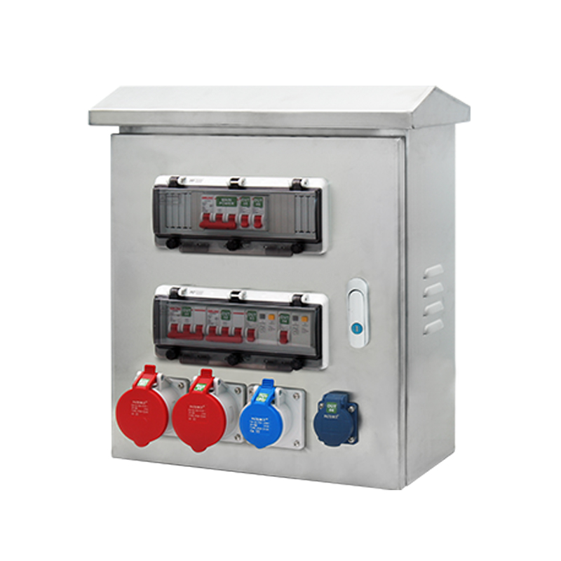 Boîte de Prise Industrielle PHLTD, Acier Inoxydable 304, Boîte de Puissance de Maintenance avec Deux Sorties et Trois Interrupteurs, Taille 500x400x180mm