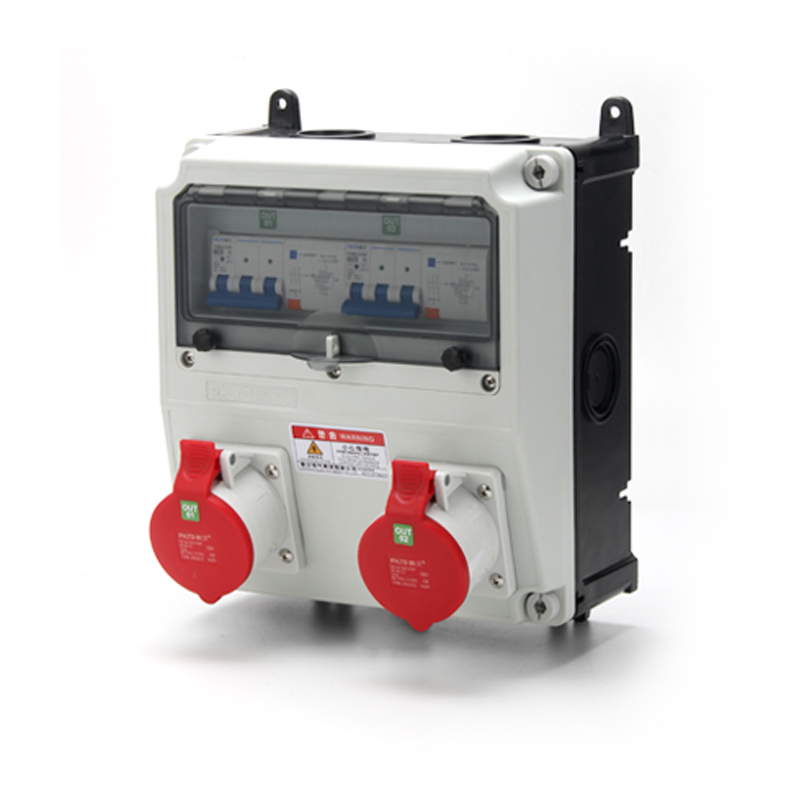 Boîte de distribution de raccordement avec prises industrielles 5P 32A et 5P 16A, avec protection contre les fuites, taille de la boîte extérieure 350x270x165mm